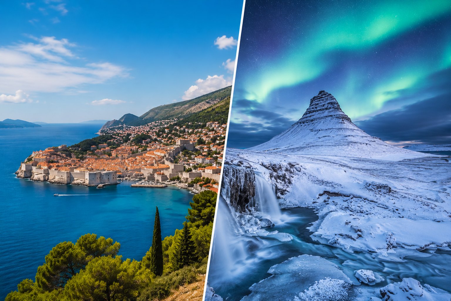 Croatia and Iceland